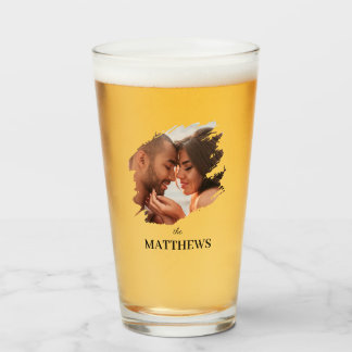 Couple Newlywed Simple Modern Photo Glass