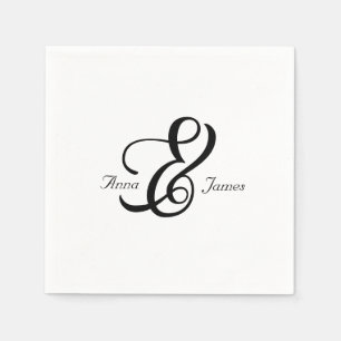 Couple Octavia Ampersand Wedding Napkins