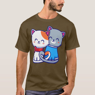 Couple Of Cat Cartoon T-Shirt