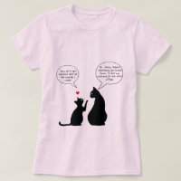Couple of cats talking about marriage T-Shirt
