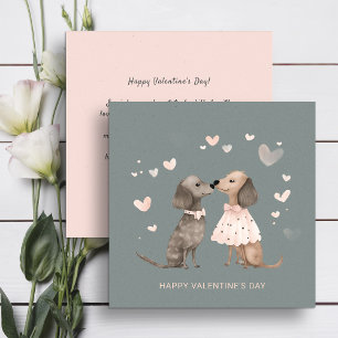 Couple of cute dogs Valentine's Day  Holiday Card