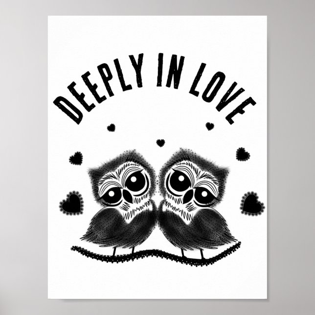 Couple of cute owls poster (Front)