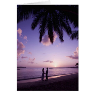 Couple on beach, Windjammer Landing, St. Lucia