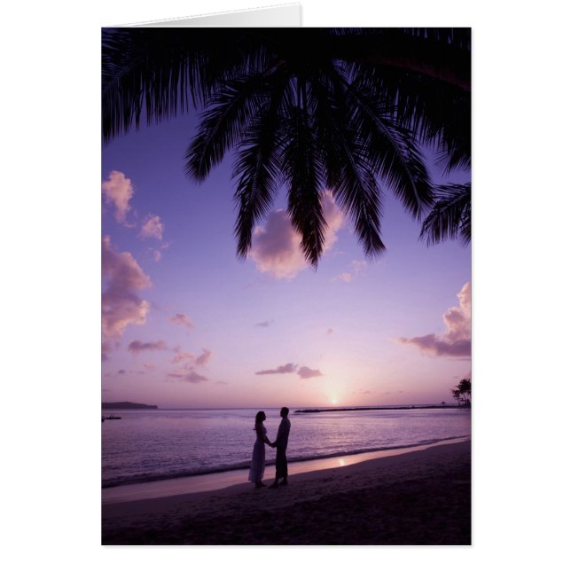 Couple on beach, Windjammer Landing, St. Lucia (Front)