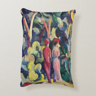 Couple on the Forest Track by August Macke Decorative Cushion