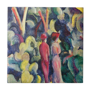 Couple on the Forest Track by August Macke Tile