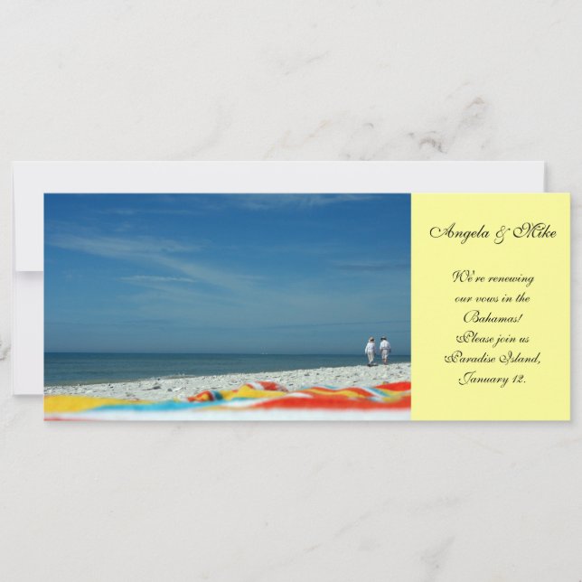 Couple on the Sandy Beach Invitation (Front)