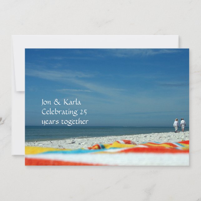 Couple on the Sandy Beach Invitation (Front)