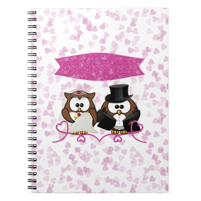couple owl spiral notebook (Front)