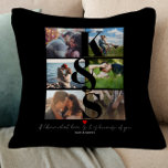 Couple Personalised Photo Collage Custom Quote Cushion<br><div class="desc">Couple Personalised Photo Collage Custom Quote</div>
