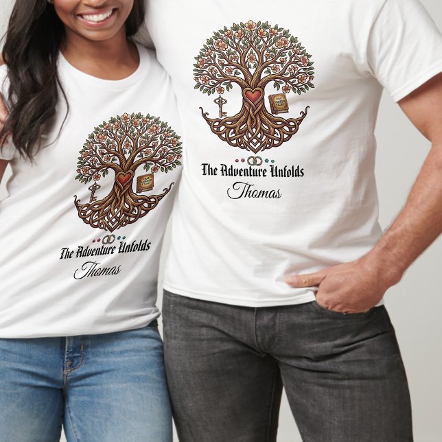 Couple Personalised The Adventure unfold T-Shirt (Creator Uploaded)
