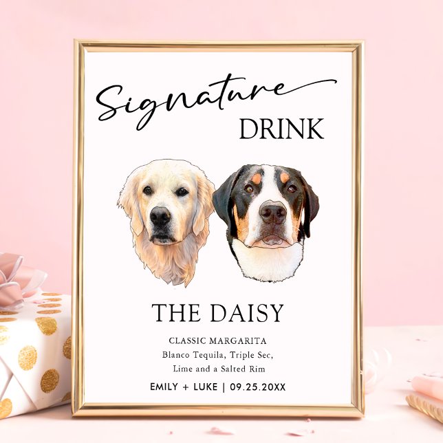 Couple Pet Wedding Signature Drink Sign (Creator Uploaded)