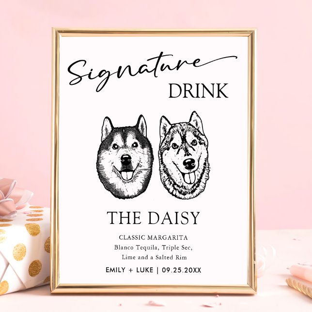 Couple Pet Wedding Signature Drink Sign (Creator Uploaded)