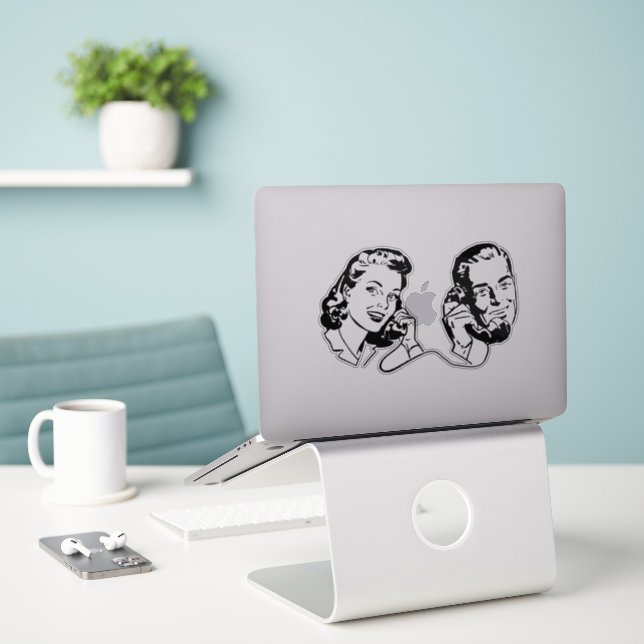 Couple phone call  (Laptop On Desk)