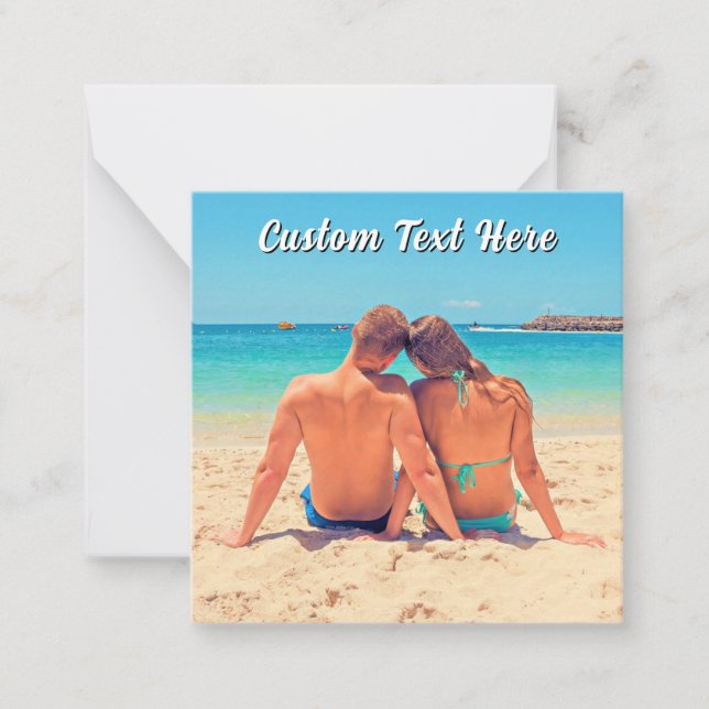 Couple Photo Card Personalized Custom Text (Front)