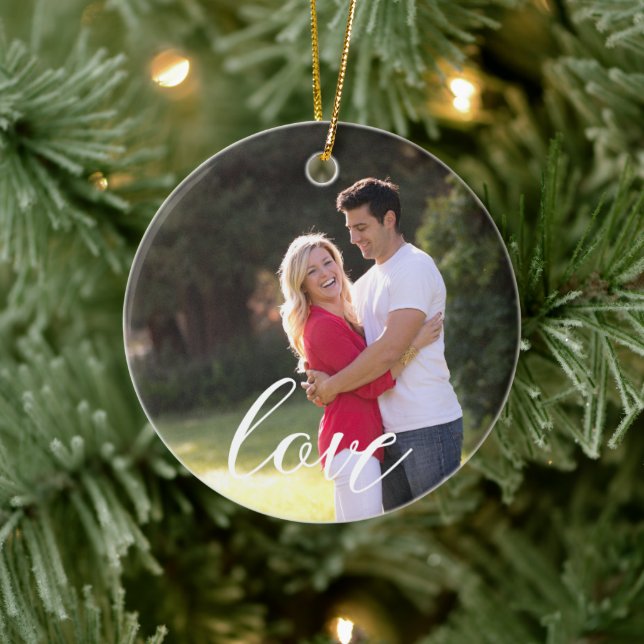 Couple Photo Ceramic Tree Decoration (Tree)