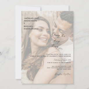 Couple Photo Doing the Dang Thing Modern Invitation