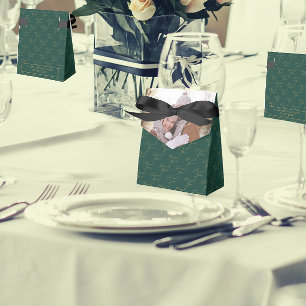 Couple Photo   Green Thank You Wedding Favour Box