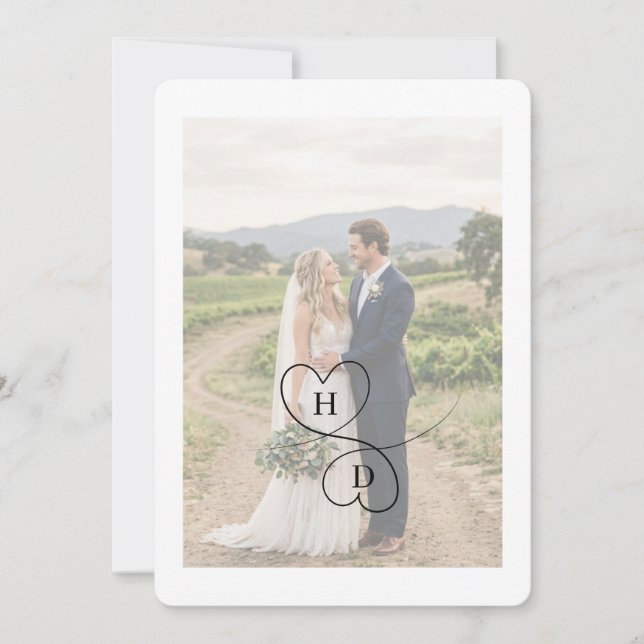 Couple Photo Modern Wedding Invitation (Front)