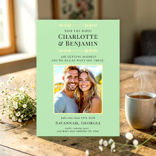 Couple Photo Save the Date Announcement