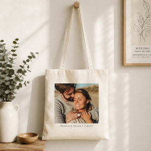 Couple Photo Tote Bag Custom Wedding Keepsake