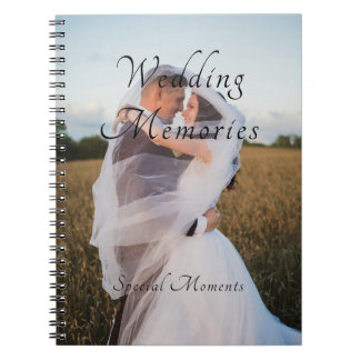 Couple Photo wedding memories custom name notebook