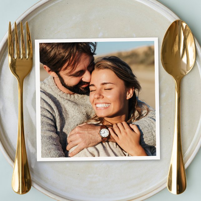 Couple Photo Wedding Napkin (Creator Uploaded)