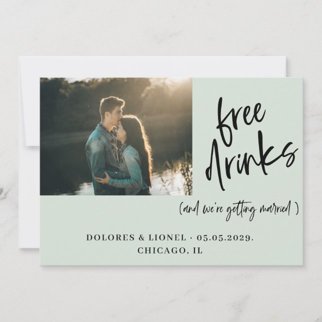 Couple Photo Wedding Save the date (Front)