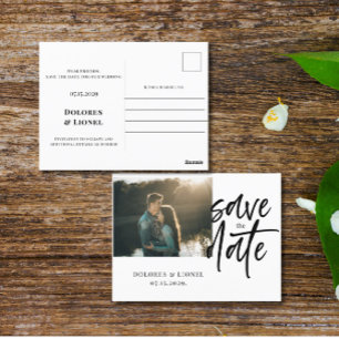 Couple Photo Wedding Save the date Postcard