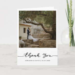 Couple Photo Wedding Thank You Script Card