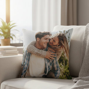 Couple Photo Your Own Two Image Double Side Cushion