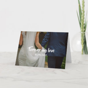 Couple pictures and love story thank you card