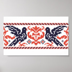 Couple pigeons poster