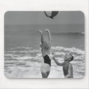 Couple Playing with a Beachball Mouse Pad
