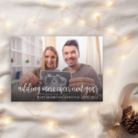 Couple Pregnancy Announcement Christmas Card