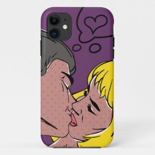 Couple Retro Kiss Case-Mate iPhone Case