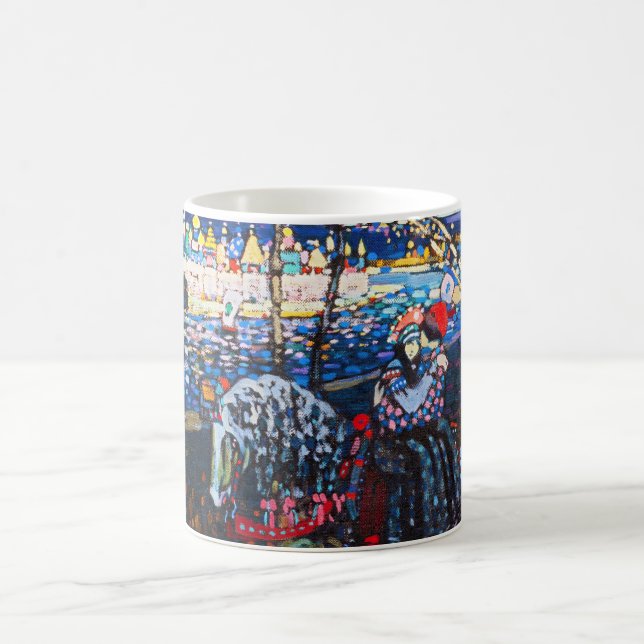 Couple Riding a White Horse, Wassily Kandinsky Coffee Mug (Center)