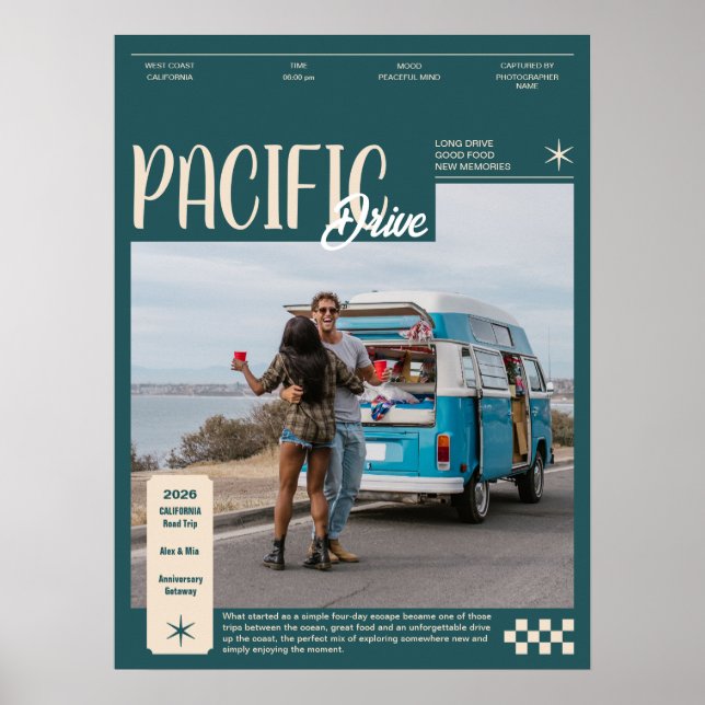 Couple Road trip memory board Poster (Front)