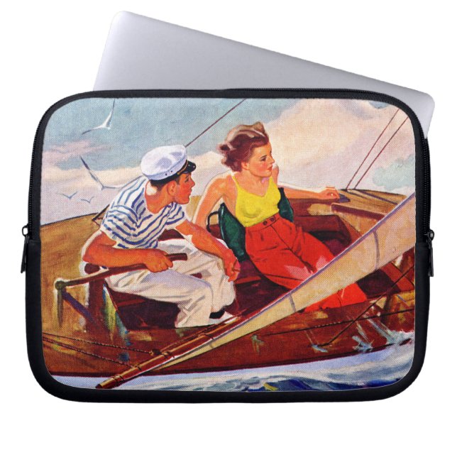 Couple Sailing by R.J. Cavaliere Laptop Sleeve (Front)