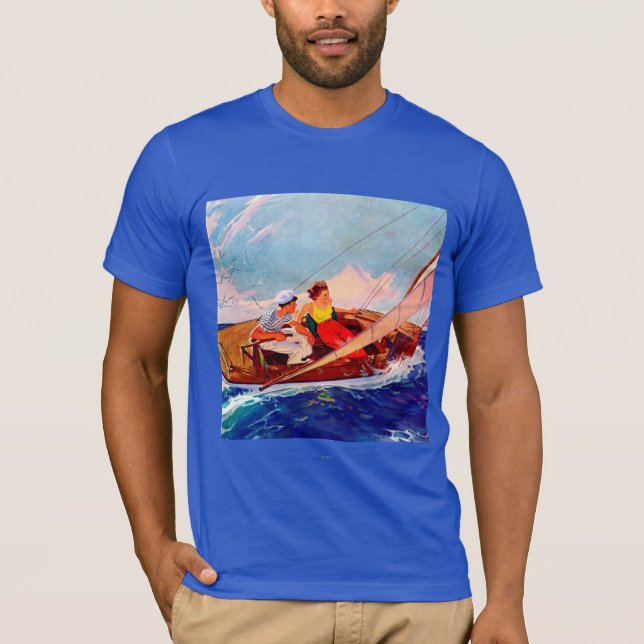 Couple Sailing by R.J. Cavaliere T-Shirt (Front)