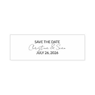 Couple Save the Date Self Inking Rubber Stamp