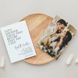Couple Shower Before They Say I Do Photo Bridal Invitation