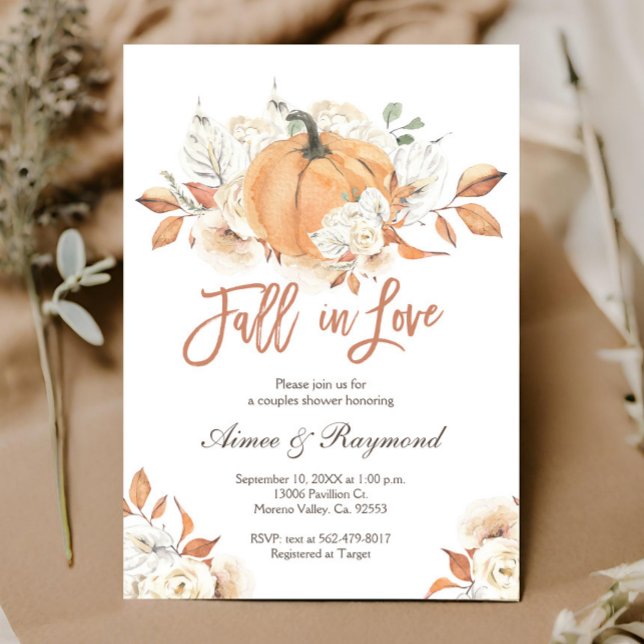Couple Shower  Fall In Love Bridal Shower Invitation (Creator Uploaded)