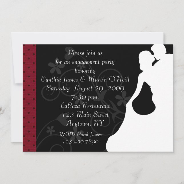 Couple Silhouette Invitation (Front)