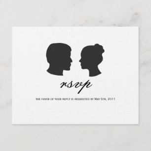 Couple silhouette RSVP Cards