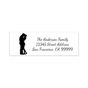 Couple Silhouette - Self Inking Address Stamp