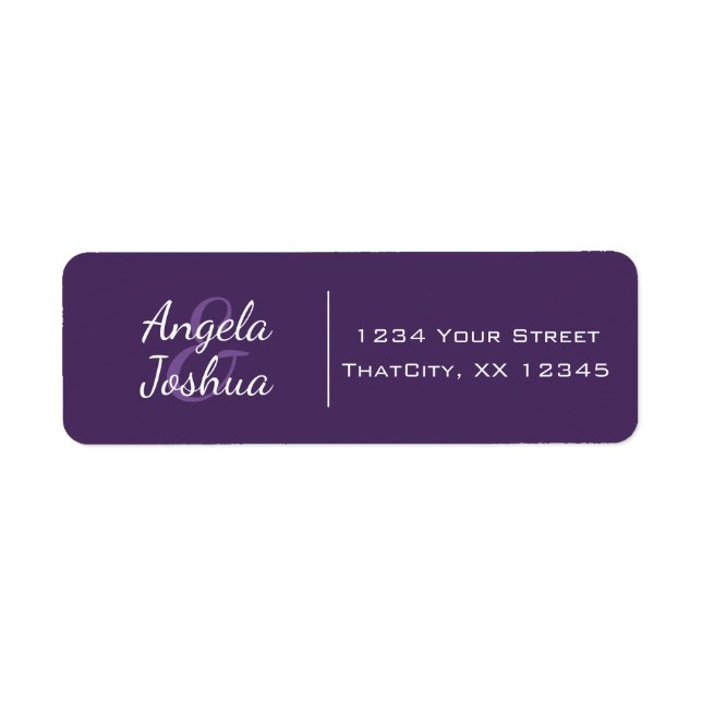 Couple Simple Minimal Informal Casual Purple White (Front)