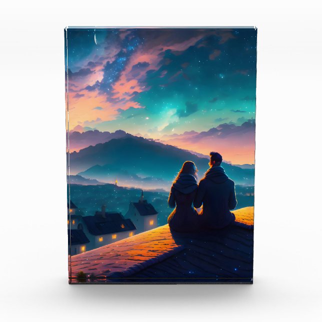 Couple Sitting On The Roof Photo Block (Front)