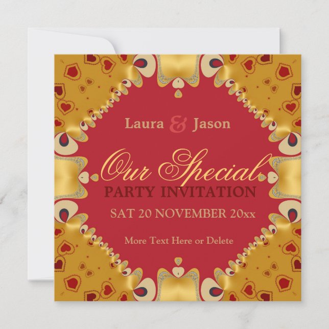 Couple Special Anniversary Engagement Invitation (Front)