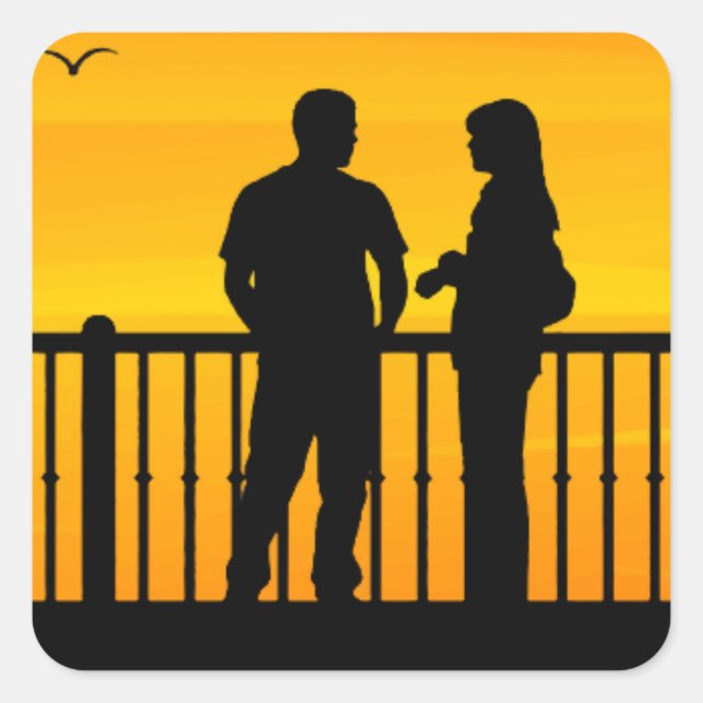 Couple Square Sticker (Front)
